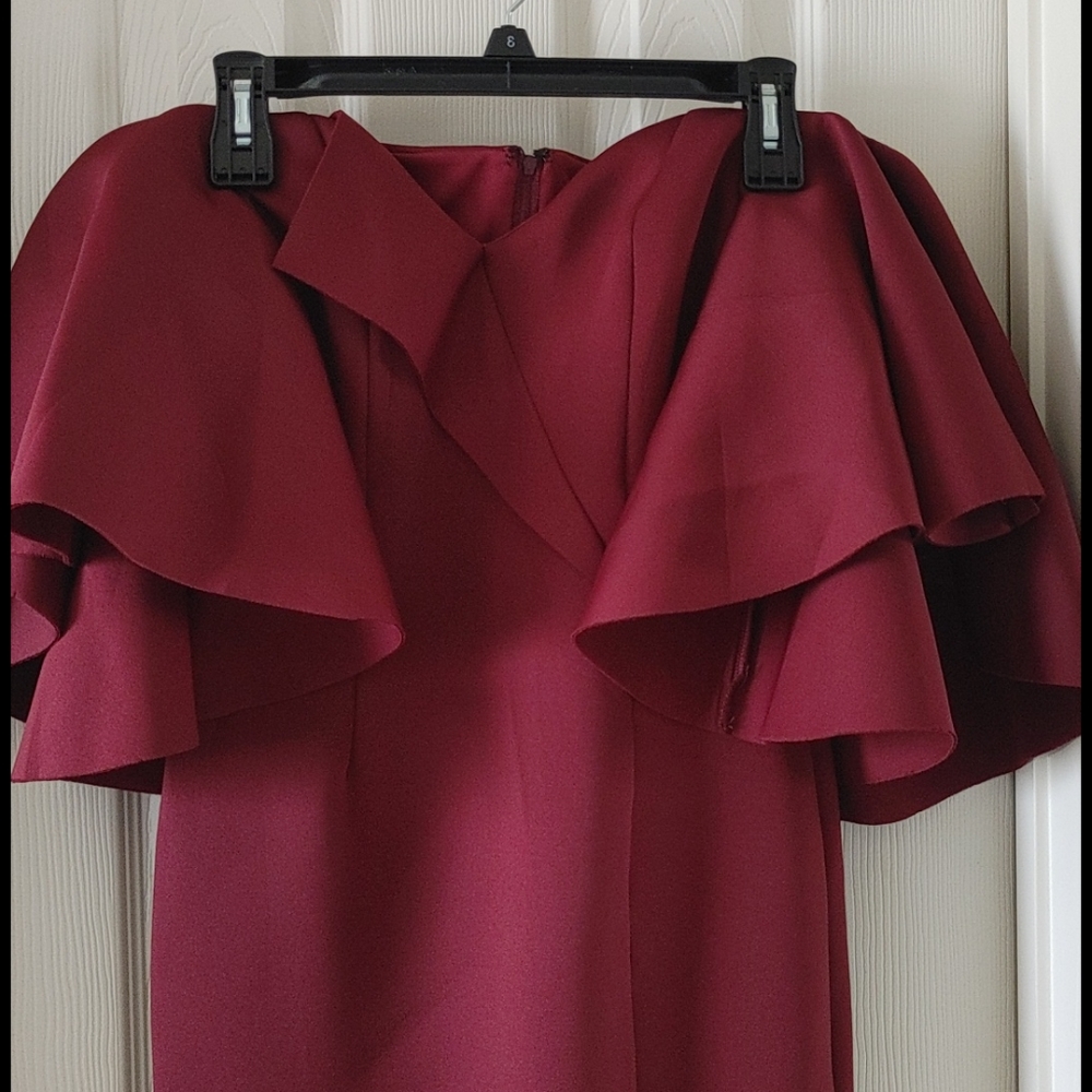 Asos Design Tall Cape Flutter Bardot Midi Dress - image 4